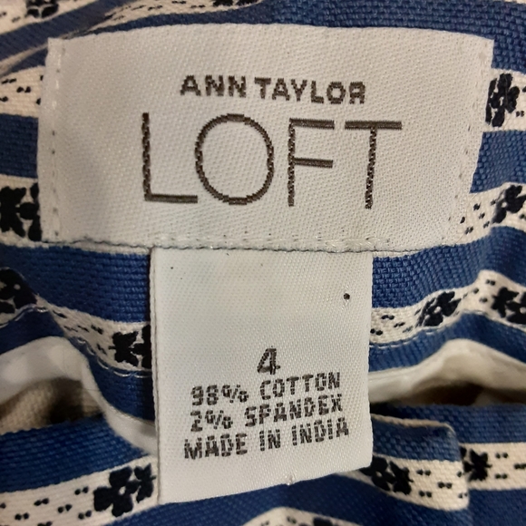 Ann Taylor Loft Navy Blue & White Pants Si… - Picture 7 of 7